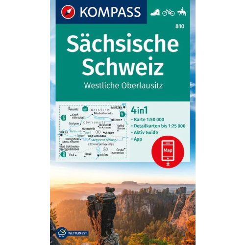Saxon Switzerland, hiking map (WK 810) - Kompass