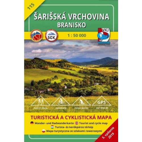Sárosi-dombság, Branyiszkó turistatérkép (115) - VKÚ