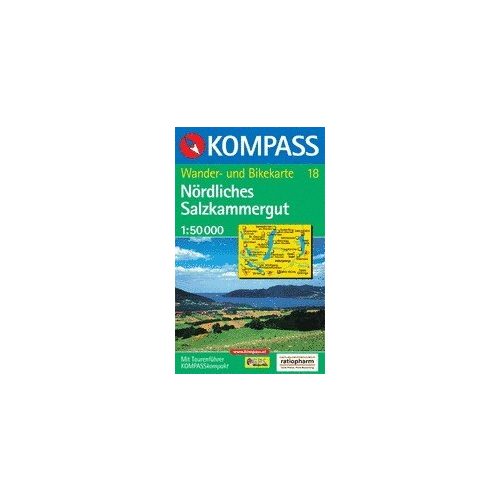 Salzkammergut (North), hiking map (WK 18) - Kompass