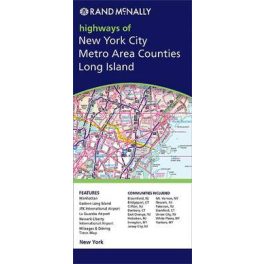   New York City, Metro Area Counties, Long Island térkép - Rand McNally