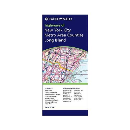 New York City, Metro Area Counties, Long Island térkép - Rand McNally