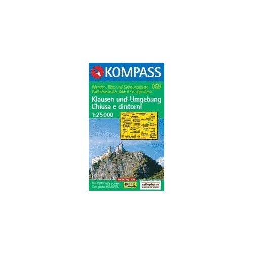 Chiusa és környéke turistatérkép (WK 059) - Kompass