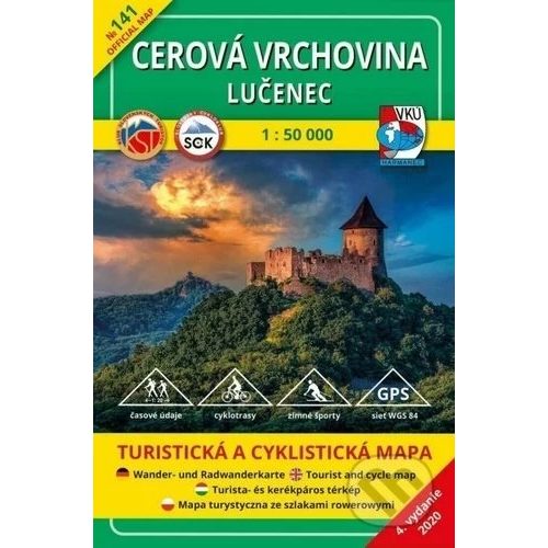 Cerová vrchovina & Lučenec, hiking map (HM 141) - VKÚ