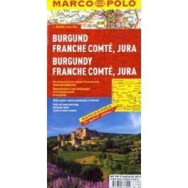Burgundia, Franche Comté, Jura térkép - Marco Polo