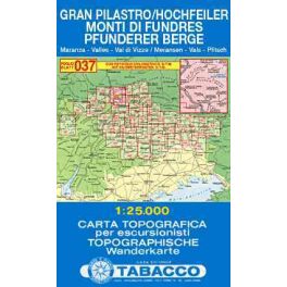   Gran Pilastro / Hochfeiler - Monti di Fundres / Pfunderer Berge térkép - 037 Tabacco