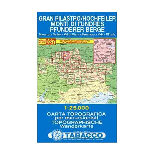 Gran Pilastro / Hochfeiler - Monti di Fundres / Pfunderer Berge térkép - 037 Tabacco