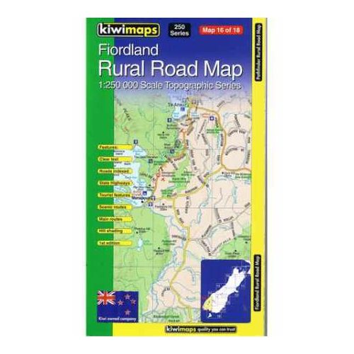 Fiordland térkép - Kiwimaps 