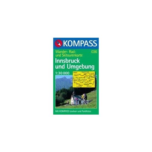 Innsbruck és környéke turistatérkép (WK 036) - Kompass