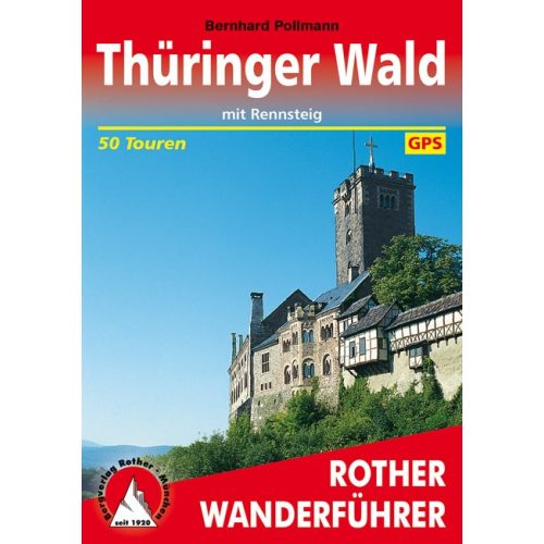 Türingiai-erdő, német nyelvű túrakalauz - Rother