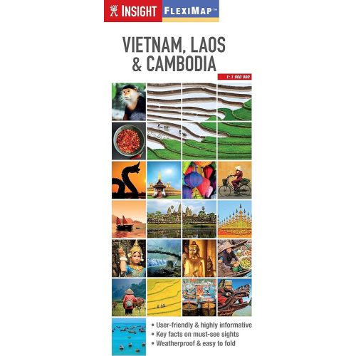 Vietnam, Laos & Cambodia, travel map - Insight Fleximap