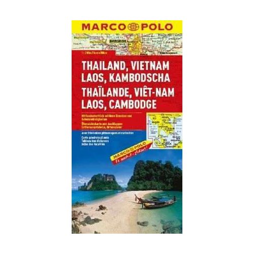 Thaiföld, Vietnám, Laosz, Kambodzsa térkép - Marco Polo