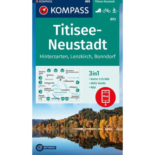 Titisee-Neustadt, hiking map (WK 893) - Kompass