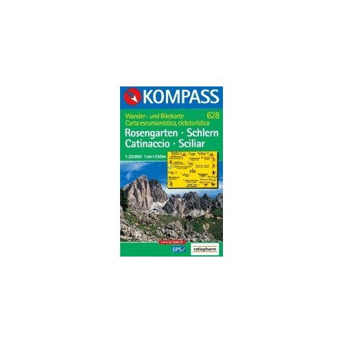 WK 628 Rosengarten / Catinaccio - Schlern - KOMPASS