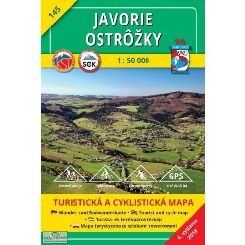 Javorie & Ostrôžky, hiking map (HM 145) - VKÚ