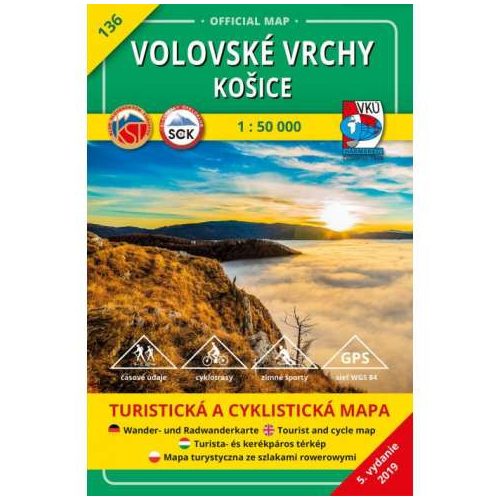 Volovské Mountains & Košice, hiking map (HM 136) - VKÚ