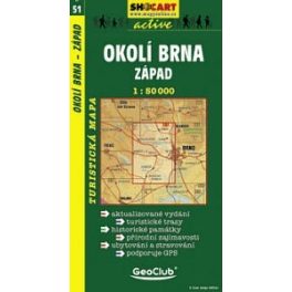 Brno környéke (nyugat) turistatérkép - SHOCart 51