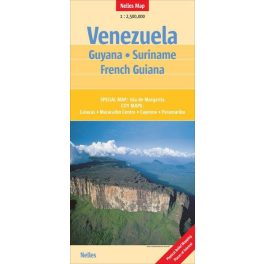   Venezuela, Guyana, Suriname, Francia Guyana térkép - Nelles