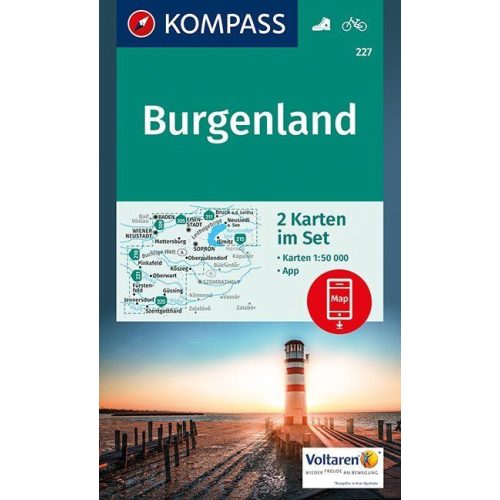 Burgenland, hiking map (WK 227) - Kompass