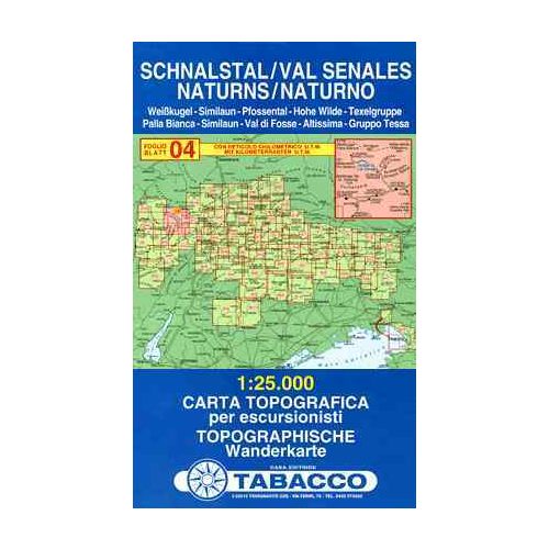 Schnalstal / Val Senales - Naturns / Naturno térkép - 04 Tabacco