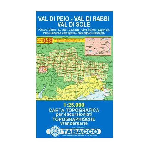 Val di Peio, Val di Rabbi, Val di Sole térkép - 048 Tabacco