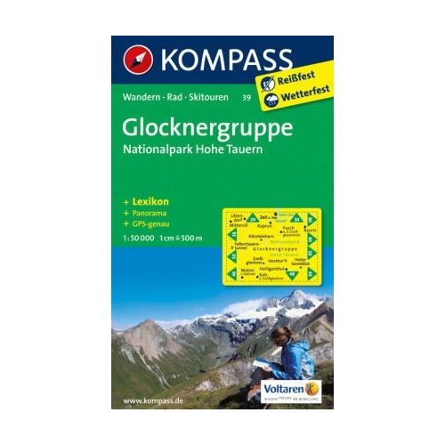 Glocknergruppe & Hohe Tauern National Park, hiking map (WK 39) - Kompass