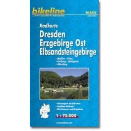   Dresden, Erzgebirge Ost, Elbsandsteingebirge kerékpártérkép - (RK-SAX02)