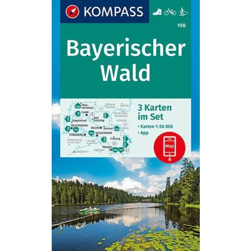 Bajor-erdő turistatérkép szett (WK 198) - Kompass