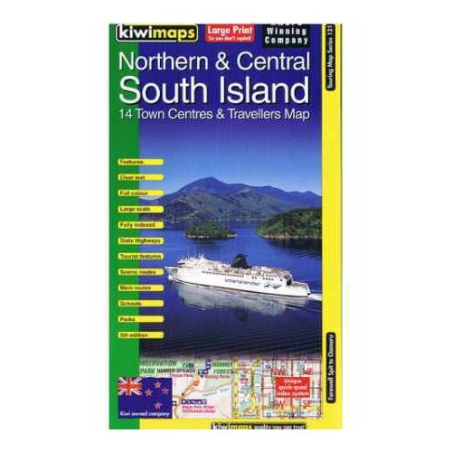 South Island Northern and Central térkép - Kiwimaps 