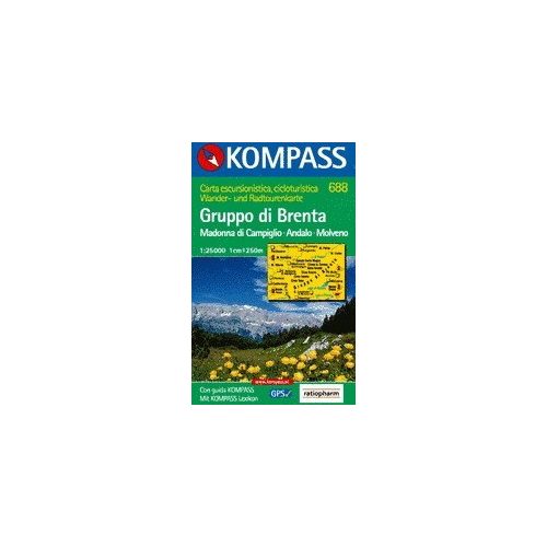 Gruppo di Brenta turistatérkép (WK 688) - Kompass