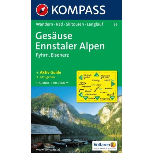 Gesäuse & Ennstaler Alpen, hiking map (WK 69) - Kompass