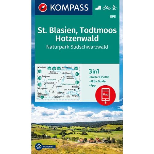 St. Blasien, Todtmoos & Hotzenwald, hiking map (WK 898) - Kompass