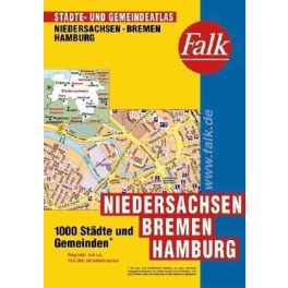  Bréma, Hamburg és Alsó-Szászország minden városa atlasz - Falk