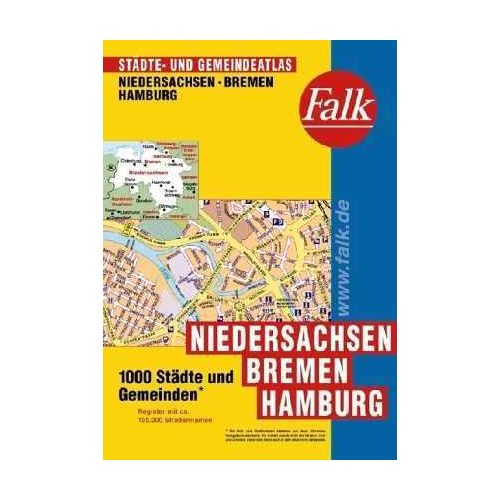 Bréma, Hamburg és Alsó-Szászország minden városa atlasz - Falk