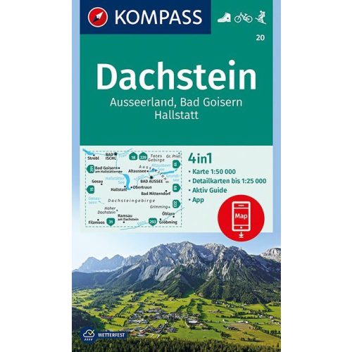 Dachstein, hiking map (WK 20) - Kompass