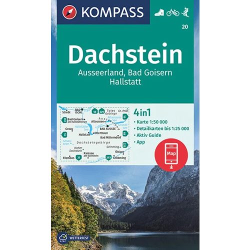 Dachstein, hiking map (WK 20) - Kompass