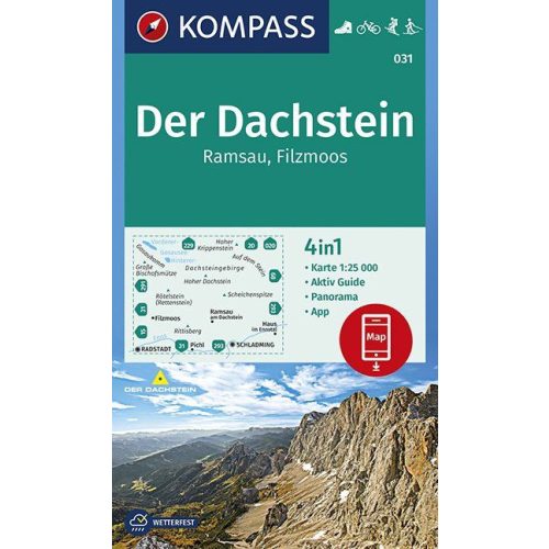 Dachstein, hiking map (WK 031) - Kompass