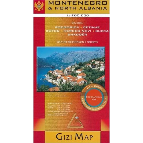 Montenegró térkép - Gizimap