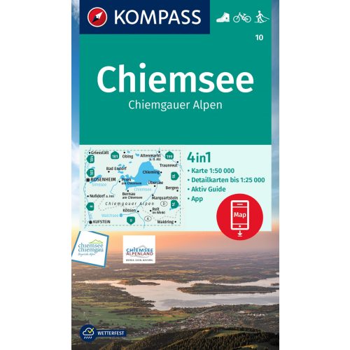Chiemsee, hiking map (WK 10) - Kompass
