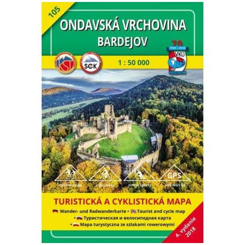 Ondava Hills & Bardejov, hiking map (105) - VKÚ