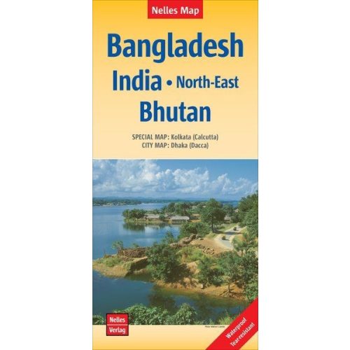 Banglades, India (északkelet), Bhután térkép - Nelles