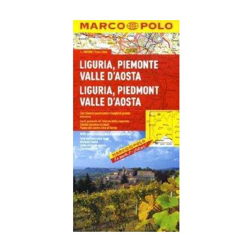 Liguria, Piemont, Aosta-völgy térkép - Marco Polo