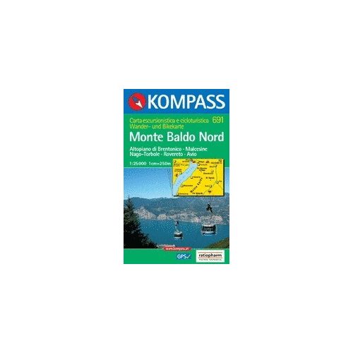 Monte Baldo (észak) turistatérkép (WK 691) - Kompass
