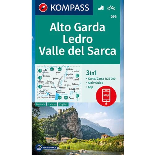 Alto Garda, Ledro, Valle del Sarca turistatérkép (WK 096) - Kompass