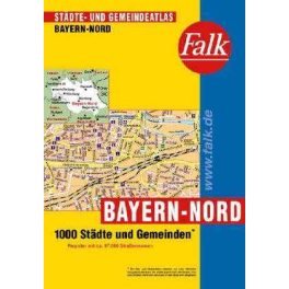Észak-Bajorország minden városa atlasz - Falk