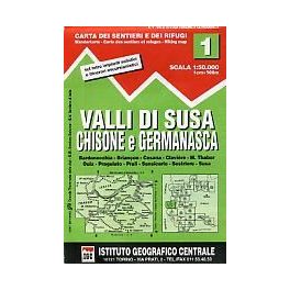 Susa, Chisone and Germanasca Valleys térkép (No 1) - IGC