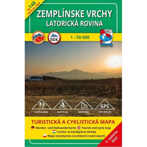 Zemplín Hills & Latorica Plain, hiking map (148) - VKU