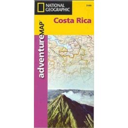 Costa Rica térkép - National Geographic 