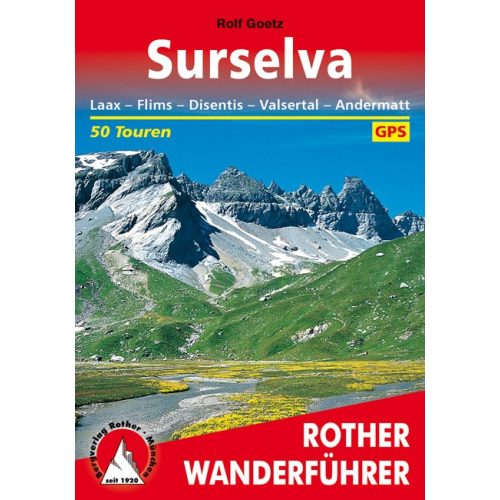 Surselva, német nyelvű túrakalauz - Rother