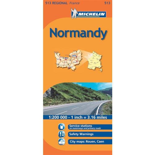 Normandy, travel map - Michelin