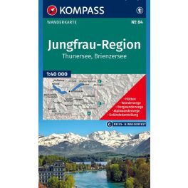 Jungfrau, hiking map (WK 84) - Kompass